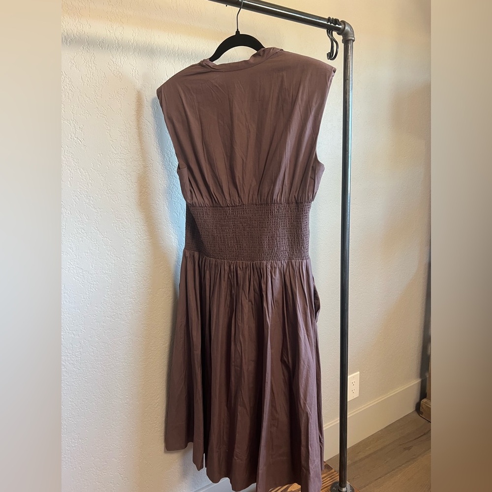 Anthropologie zip dress size large, brown
